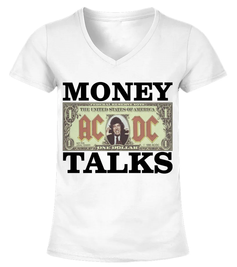 2 SIDE - AC/DC Money Talks 1990 Camiseta cuello pico Mujer