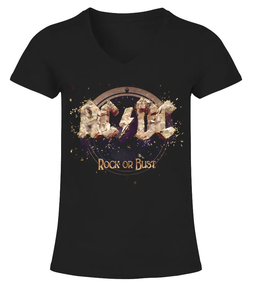 AC-DC Band BK (15) Camiseta cuello pico Mujer