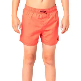 Bañador RIP CURL surfero niño Short elástico Classic Volley Boy Orange Ref. KBOGA4 Naranja logo pierna