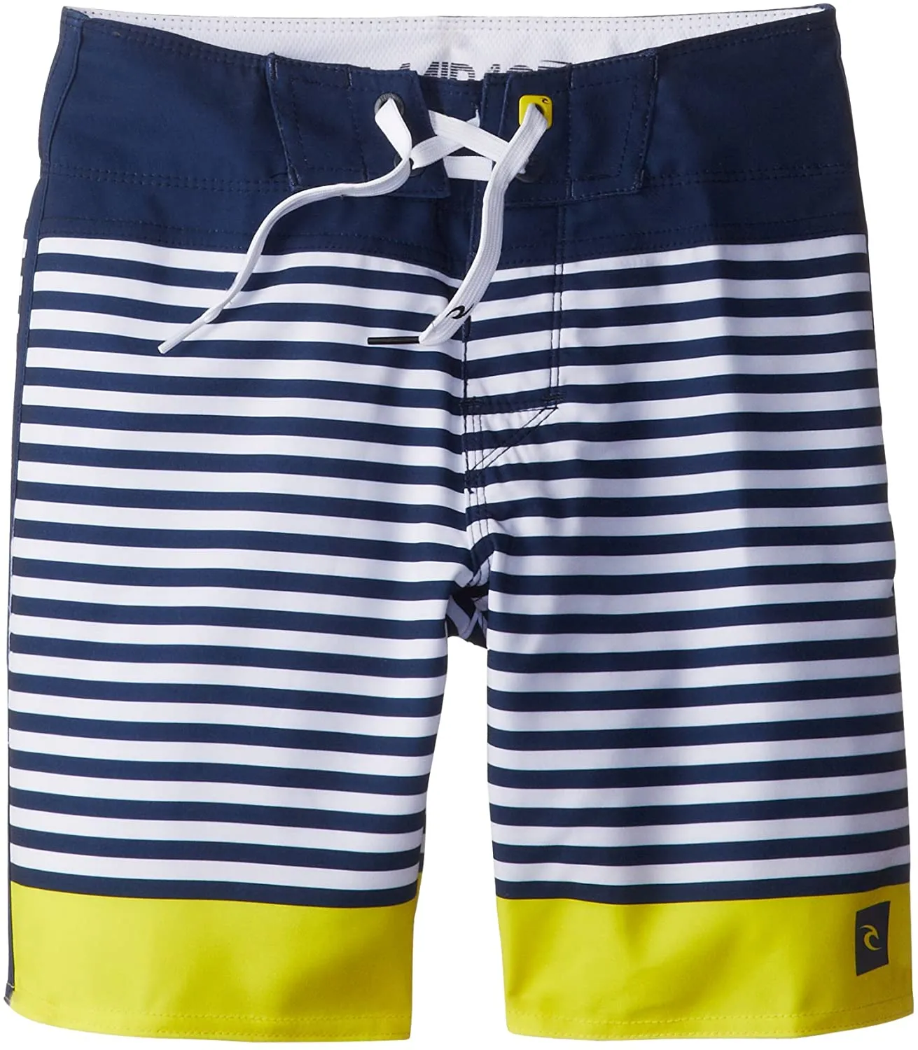 Bañador RIP CURL surfero niño Short elástico Mirage Brash Stripe Boardshort yelow Ref. KBO7XB azul/amarillo rayas