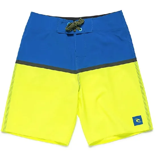 Bañador RIP CURL surfero niño Short elástico Mirage Combine 17 blue Boardshort Ref. KBODB4 azul/amarillo fluor