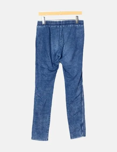 Benetton Pantalón azul jogger