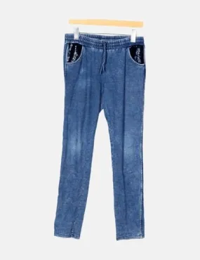 Benetton Pantalón azul jogger