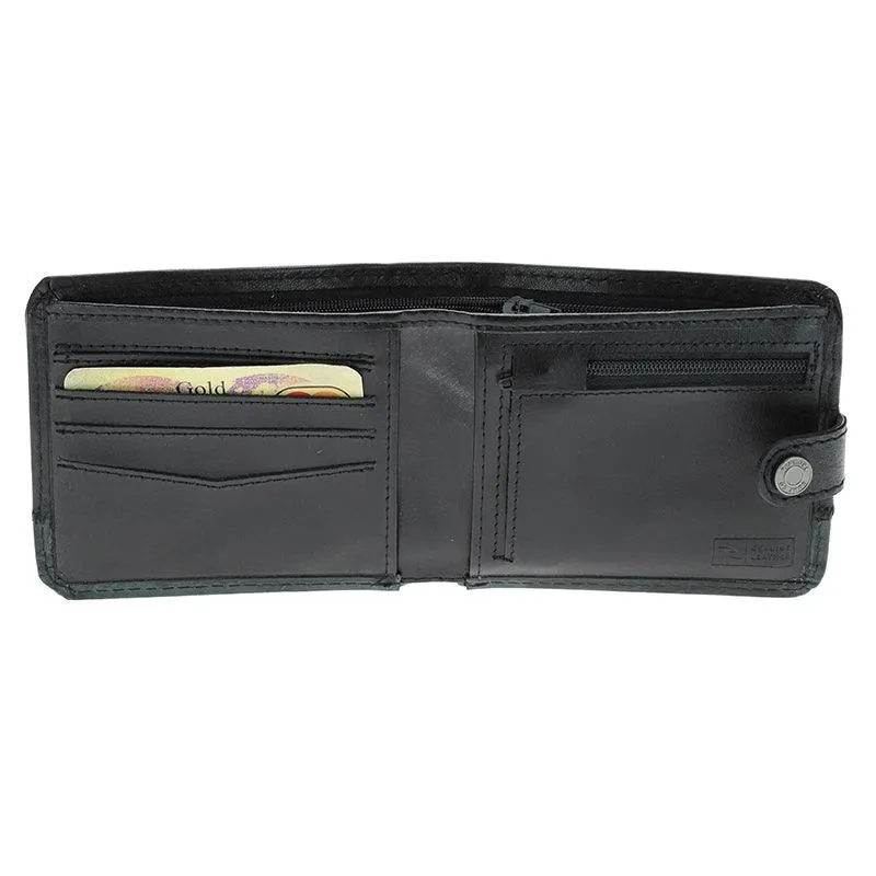 Billetera Rip Curl Valley Snap Rfid 2 en 1 Negro