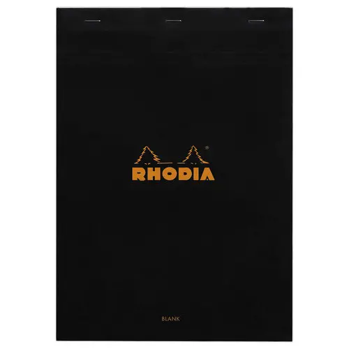 Bloc-notes A4 - Noir - 80 feuilles - RHODIA