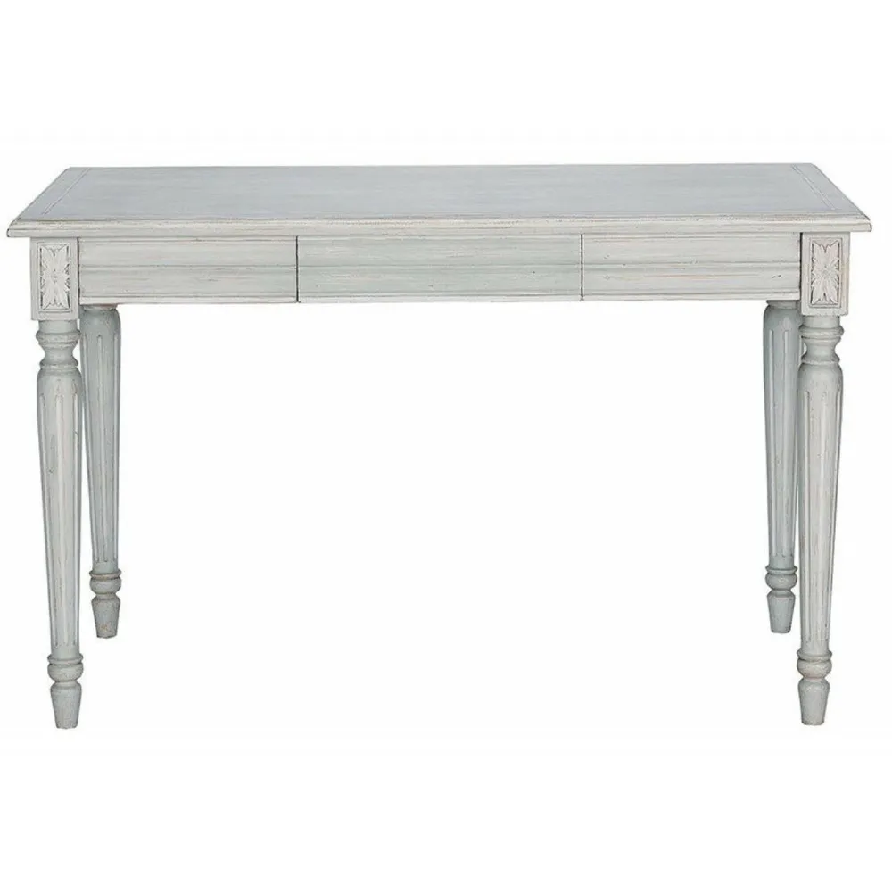 Bureau 1 tiroir bois-mdf gris - gustavien interior's