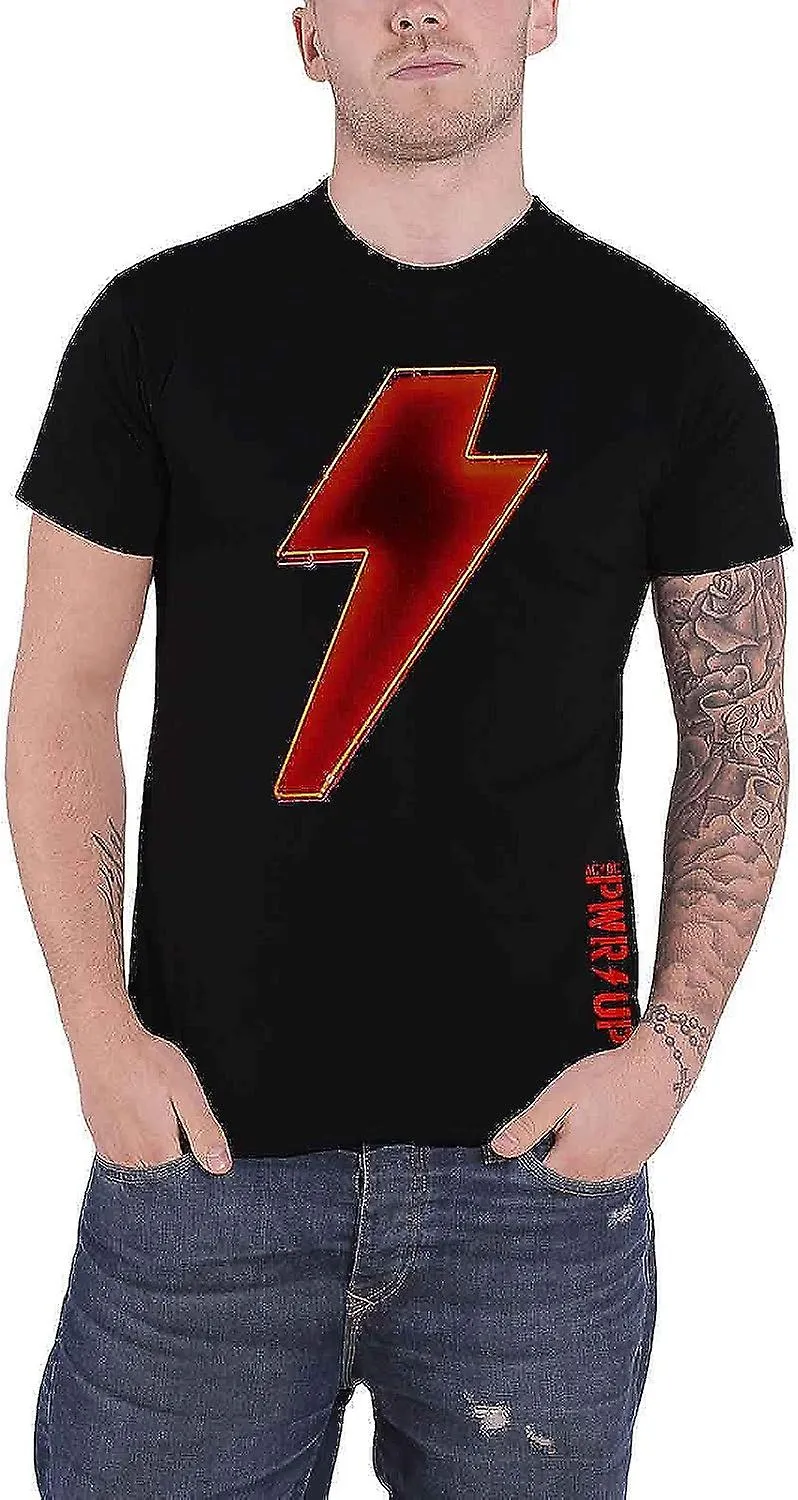 Camiseta AC/DC 'PWR UP Bolt Logo' (Negro)