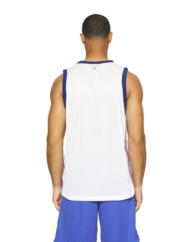 Camiseta champion blanca street basket tank top