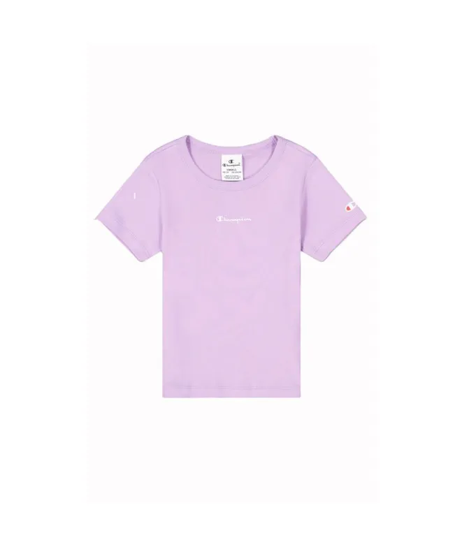 Camiseta Champion Crewneck Lila Niña