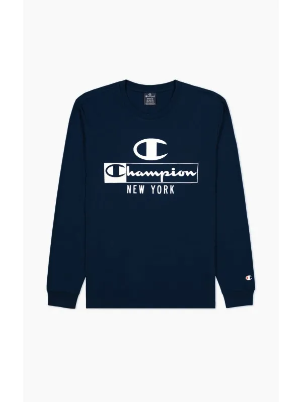 CHAMPION-Long Sleeve Crewneck T-Shirt-BS501