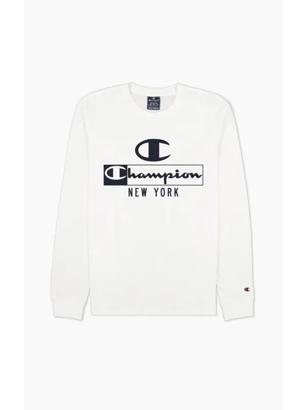 CHAMPION-Long Sleeve Crewneck T-Shirt-BS501