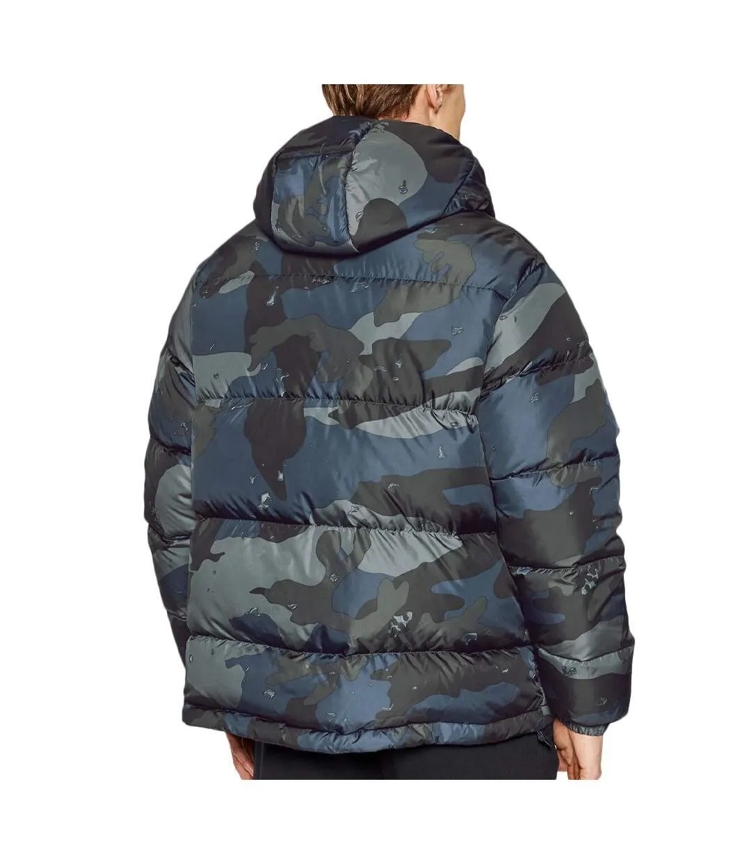 Doudoune Camouflage Noir/Marine Homme Adidas Camo H13566