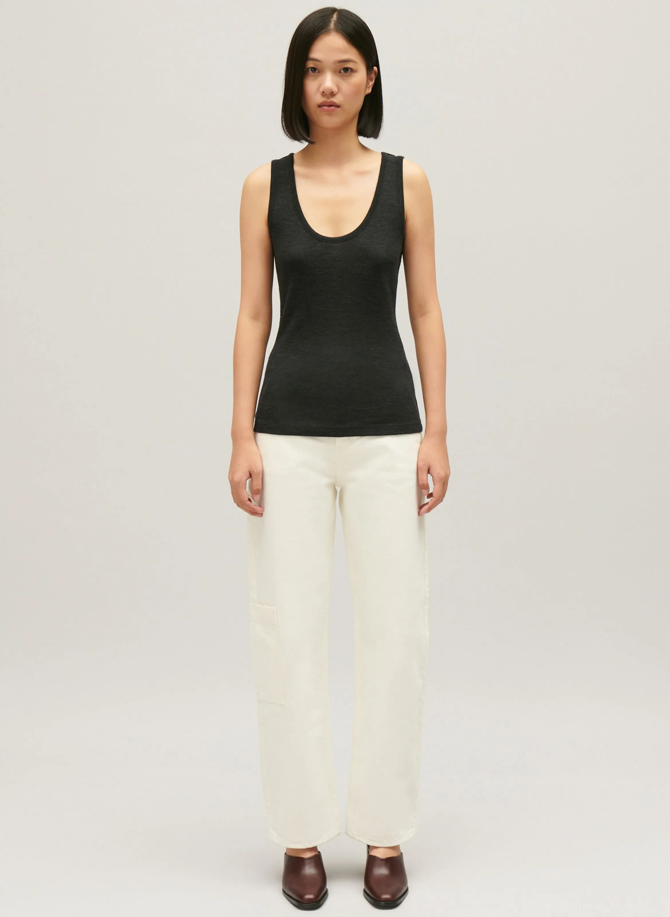 DéBARDEUR ENCOLURE RONDE DROIT EN LAINE - CLAUDIE PIERLOT pour FEMME | Printemps
