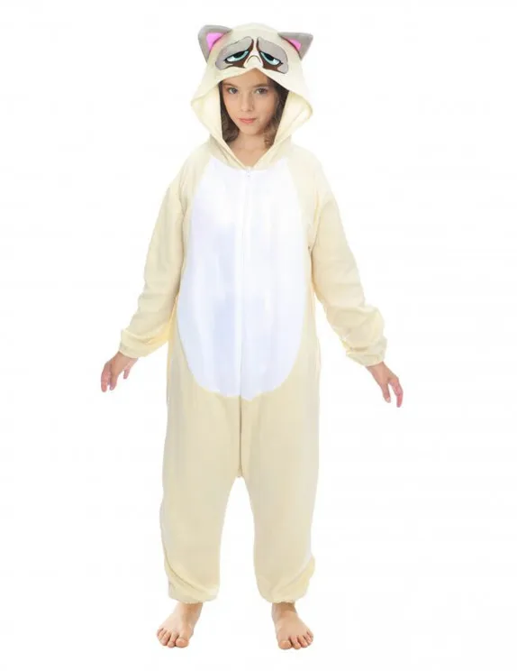 Déguisement combinaison Grumpy cat™ enfant : Deguise-toi, achat de Déguisements enfants
