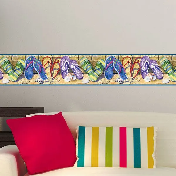 Frise murale Des Tongs - STICKERS MURAUX