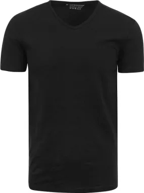 Garage T-shirt Stretch Basique Col-V Noir 202 commander en l