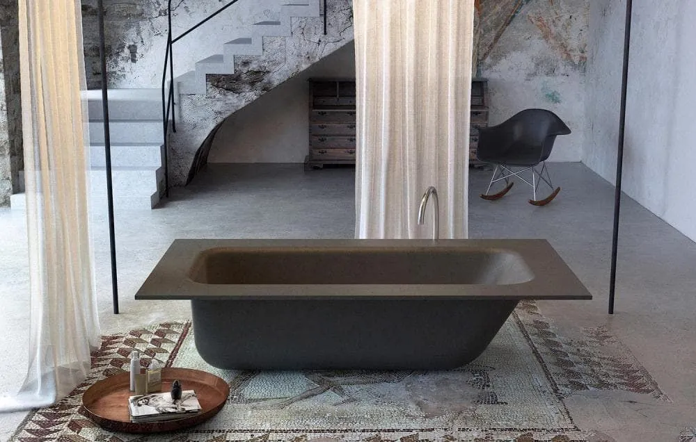 Glass 1989 Concrete Bath vasca in MineraLite 
