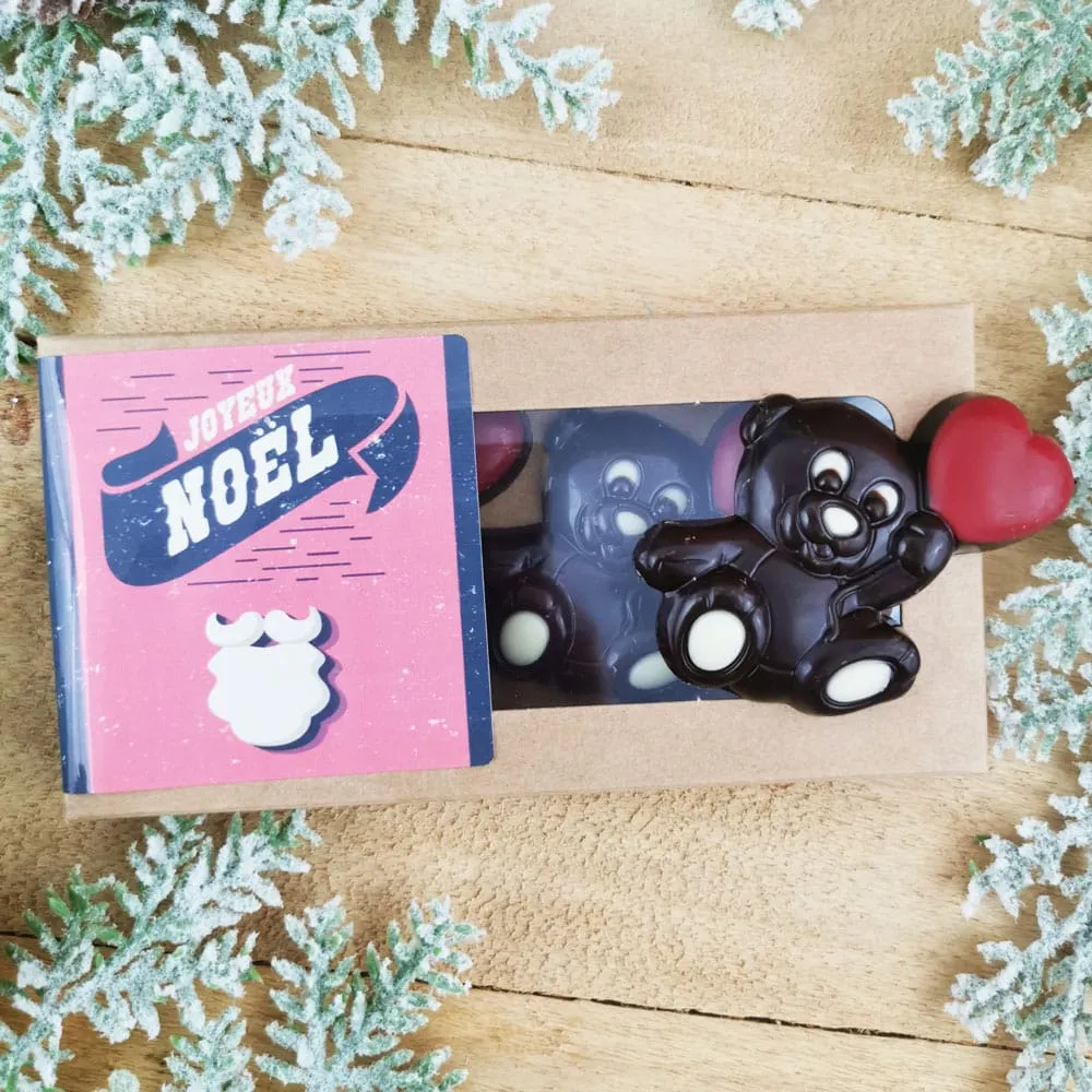 Joyeux noël - Oursons au chocolat noir