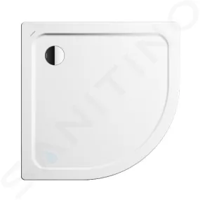 Kaldewei Ambiente - Receveur de douche quart de rond Arrondo 873-1, 100x100 cm, Perl-Effect, sans support en polystyrène, blanc 