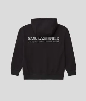 Karl Lagerfeld, Sweat À Capuche Pour Garçons, unisex, Noir, Taille: L4Y Karl Lagerfeld