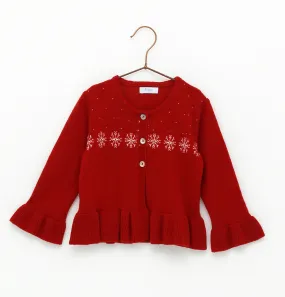 Long Jumper jacket red. O-Winter