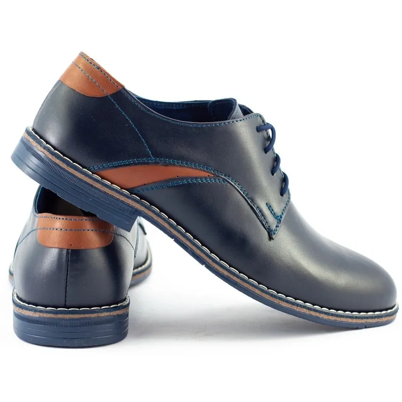 Lukas Chaussures élégantes pour hommes 253LU bleu marine