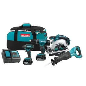 Makita DLX4057X1 Kit combiné à 4 outils 18V (3.0 Ah) LXT