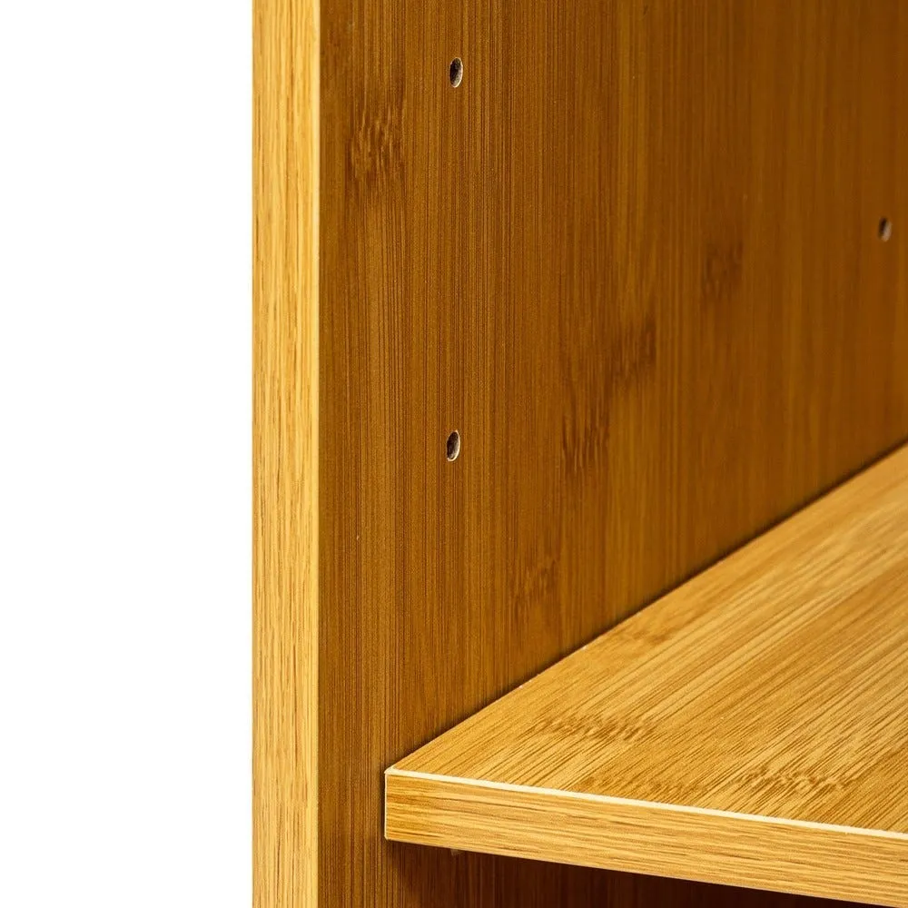 Meuble de rangement colonne en bambou h120cm