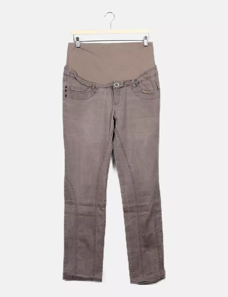 NoName Pantalón denim topo premamá