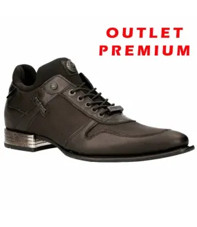 OUTLET PREMIUM - Zapato Negro Punta Original New Rock OUT-M.CHRONO002-V25