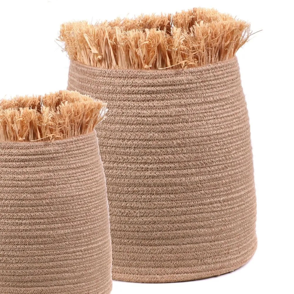 Panier naturel jute et raphia Sofiane