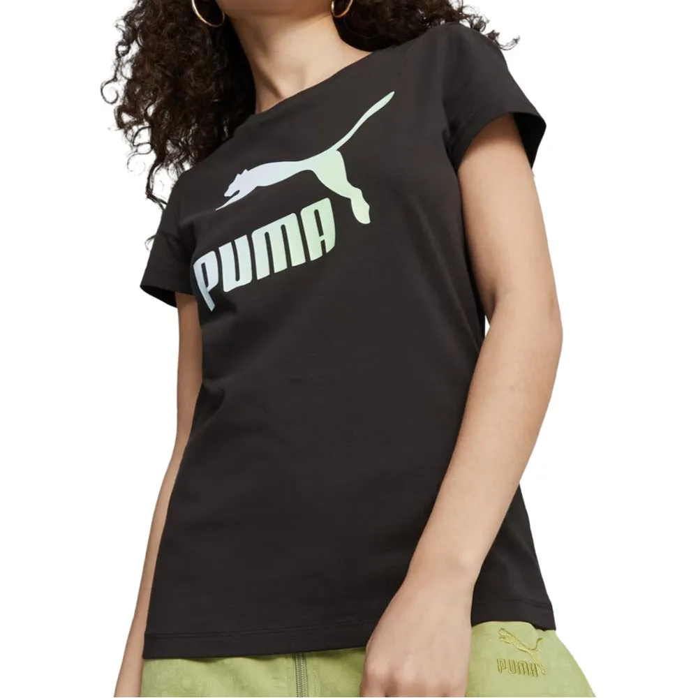 Playera Manga Corta Puma para Mujer Classic Logo Infill Tee Negro