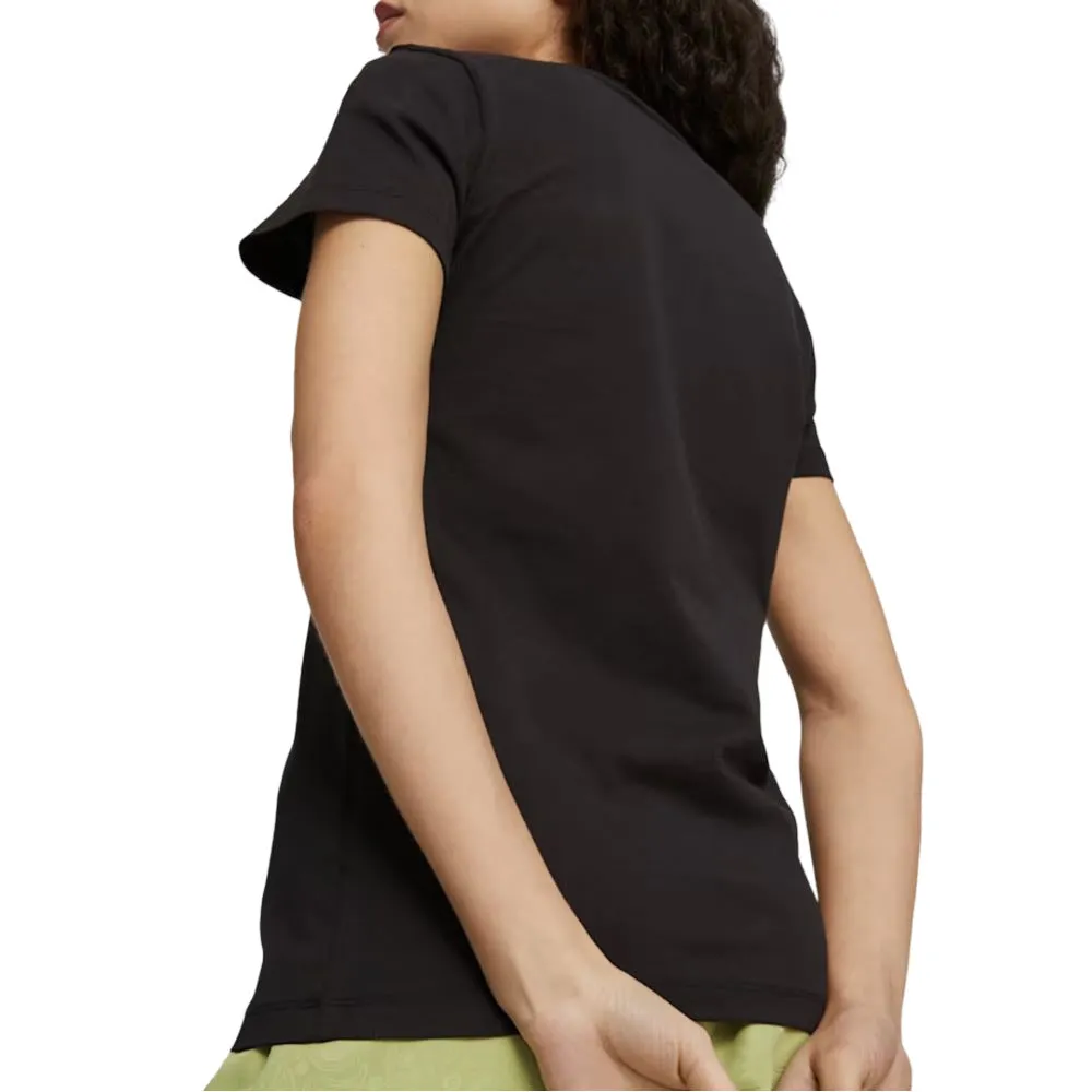 Playera Manga Corta Puma para Mujer Classic Logo Infill Tee Negro