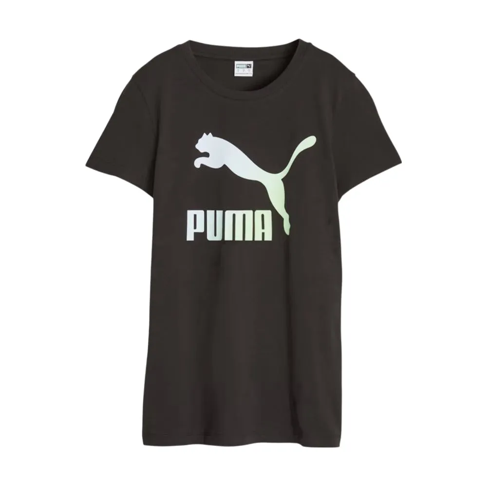 Playera Manga Corta Puma para Mujer Classic Logo Infill Tee Negro