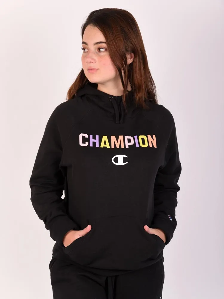 Polera para Mujer CHAMPION SIN ZIP POWERBLEND HOODIE - POP COLOR LOGO 003