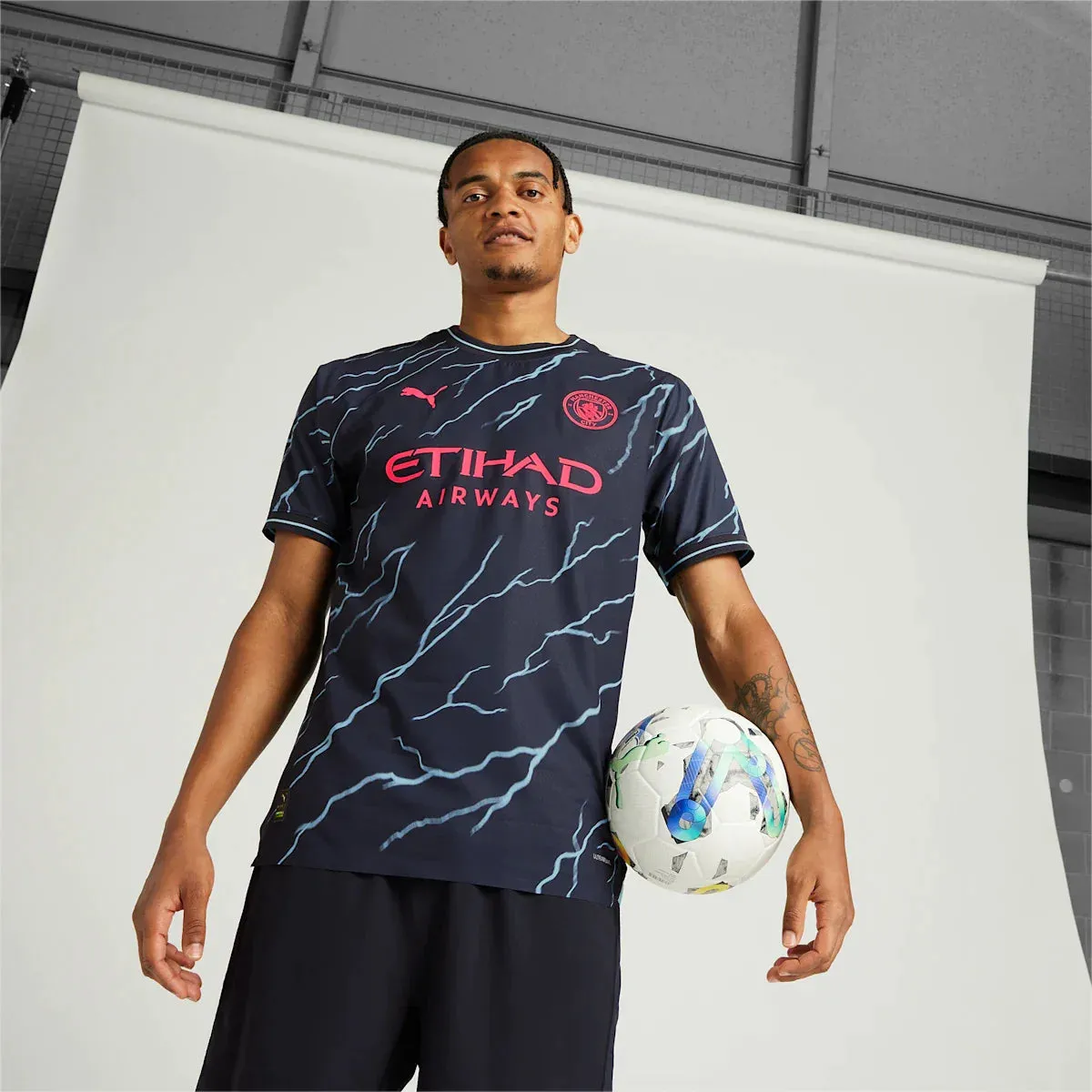 PUMA Camiseta auténtica Manchester City 3RD 23 para hombre 