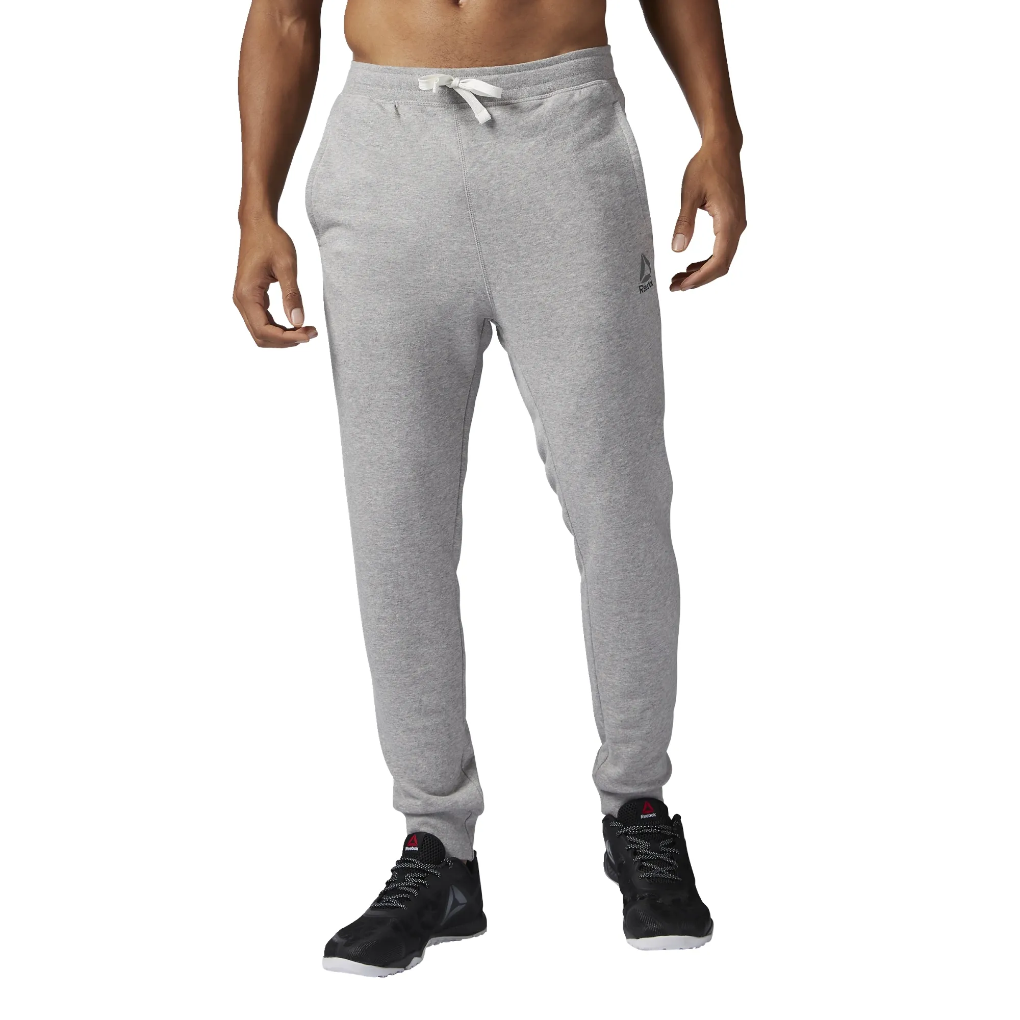 Reebok Elements French Terry Cuffed Pant (Medium Grey Heather)