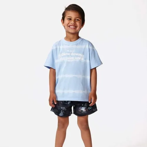 Rip Curl Shred Town Slogan Tee-Boy Cool Blue