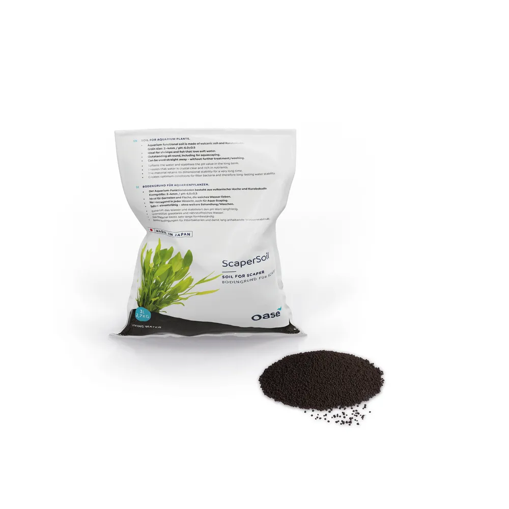 Substrat actif pour plantes d'aquarium, coloris noir - 3L