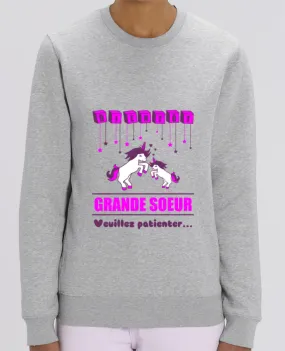Sweat-shirt Bientôt Grande Soeur, licorne Par Benichan