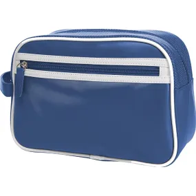 Trousse de toilette ou maquillage rétro - simili cuir - 1809791 - Bleu roi 