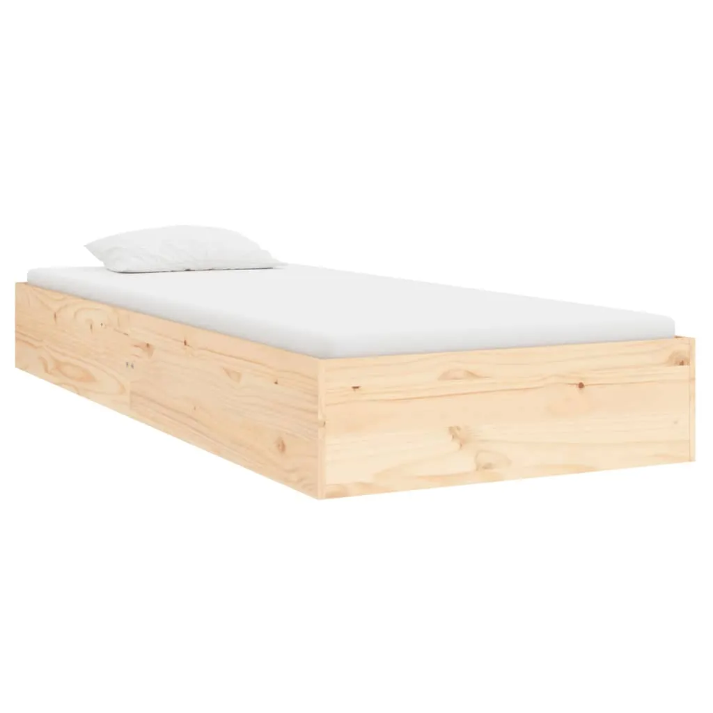 vidaXL Cadre de lit sans matelas bois massif 75x190 cm 